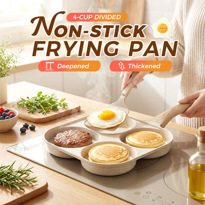 🍳 -50 % EN CE MOMENT ! ✨ Poêle antiadhésive à 4 compartiments pour le petit-déjeuner : préparez quatre aliments à la fois, avec une chaleur uniforme et un nettoyage facile. Idéale pour toute la famille et les matins pressés 🍽️