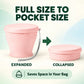 Buvez où que vous soyez, en un clin d’œil ! Tasse de voyage pliable en silicone