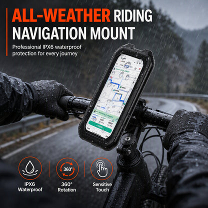 🚲✨ Support Téléphone Étanche Vélo & Moto — IPX6 & Rotation 360° ⚡