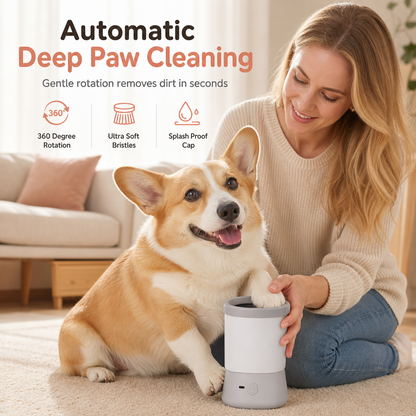 Nettoyeur électrique automatique pour pattes d'animaux de compagnie (chiens et chats)
