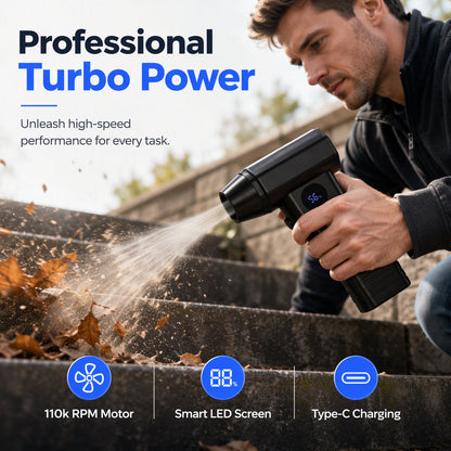 🔥 50% DE RÉDUCTION ! ✨Mini-ventilateur turbo sans fil portable à grande vitesse