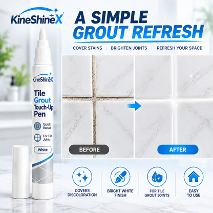🔥 1 achetés 1 offert✨Stylo de réparation pour joints de carrelage blanc