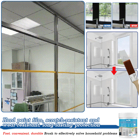 Peinture étanche pour verre dépoli pour portes et fenêtres avec pinceau