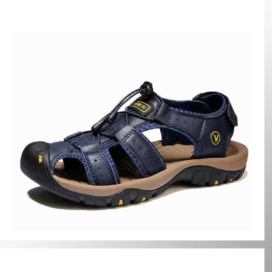 Chaussures de plage d'extérieur en cuir confortables et respirantes