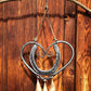 Amour chanceux carillon éolien avec clous en acier（Chaussure de cheval）