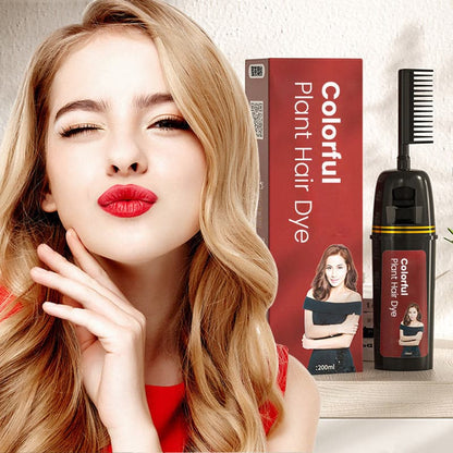 Coloration Capillaire Végétale Colorée avec Peigne Applicateur Innovant
