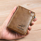 (🎁Vente chaude du Nouvel An 2024🎁) Portefeuille pour hommes avec fermeture éclair en cuir véritable (PROTÉGÉ RFID)✨