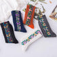 (5 paires) Chaussettes florales brodées vintage