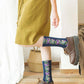 (5 paires) Chaussettes florales brodées vintage