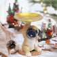 [Cadeaux Créatifs] Plateau de Rangement pour Clés avec Statue de Chien en Résine