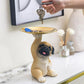 [Cadeaux Créatifs] Plateau de Rangement pour Clés avec Statue de Chien en Résine