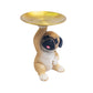 [Cadeaux Créatifs] Plateau de Rangement pour Clés avec Statue de Chien en Résine